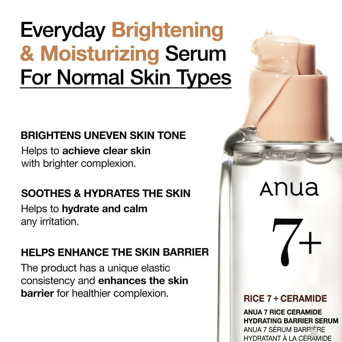 Anua 7 Rice Ceramide Hydrating Barrier Serum 50ML