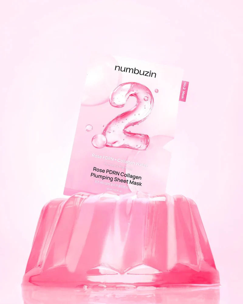 Numbuzin No. 2 Rose PDRN Collagen Plumping Sheet Mask 1pcs