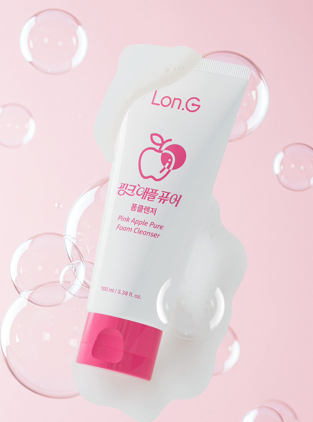Lon.G Pink Apple Pure Foam Cleanser 100ml