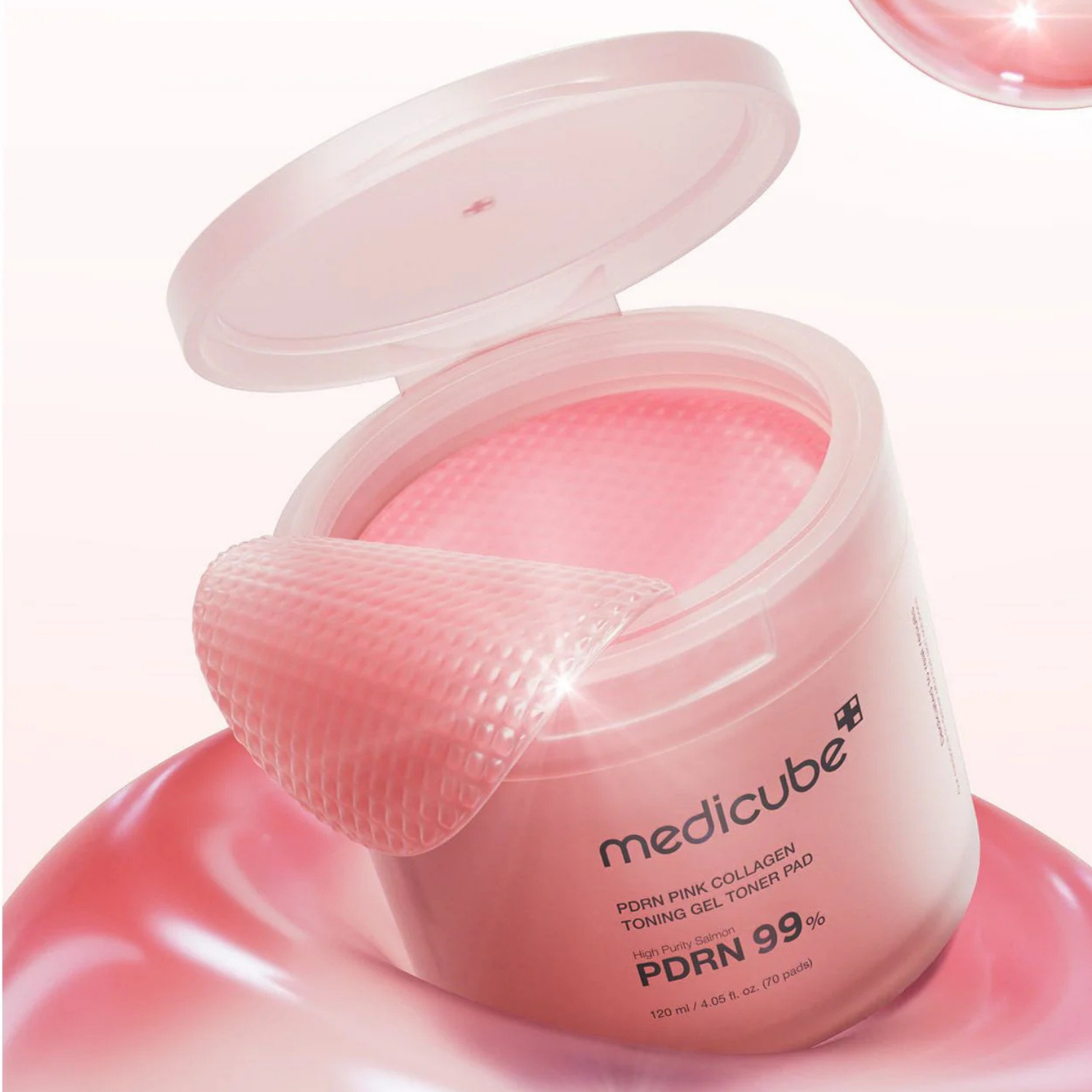 Medicube PDRN Pink Collagen Toning Gel Toner Pad 70P Set (+10P)