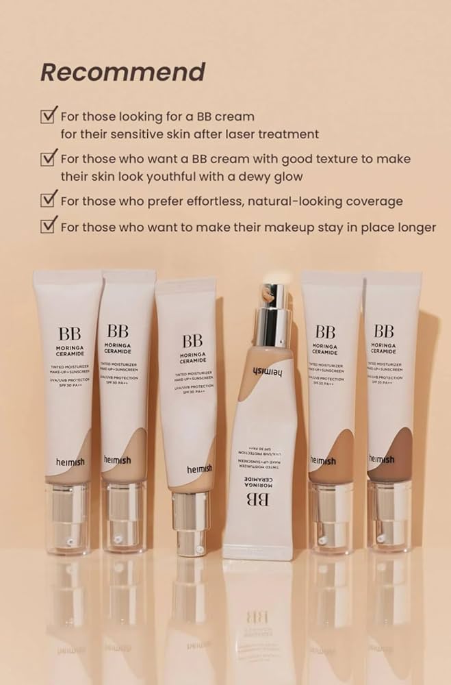 Heimish Moringa Ceramide BB Cream Tinted Moisturiser PA++ SPF30